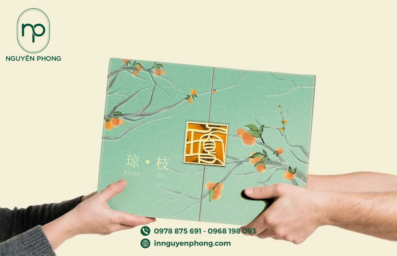 Thùng carton đựng quýt cao cấp làm quà tặng